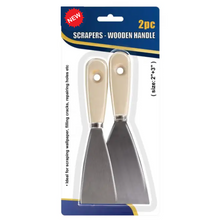 2pc Scrapers - Wooden Handle